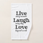 live, lachen, Liebe - drei schöne Worte Badhandtuch Set (Handtuch)