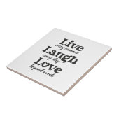 live, lachen, Liebe - drei schöne Worte Fliese (Seite)