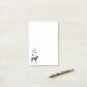 Live-Lachen Liebe ein schwarzes Labor Post-it Klebezettel (Auf Schreibtisch)