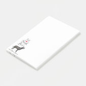 Live-Lachen Liebe ein schwarzes Labor Post-it Klebezettel (angewinkelt)