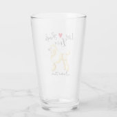 Live-Lachen Liebe eines Standardglases Glas (Rückseite)