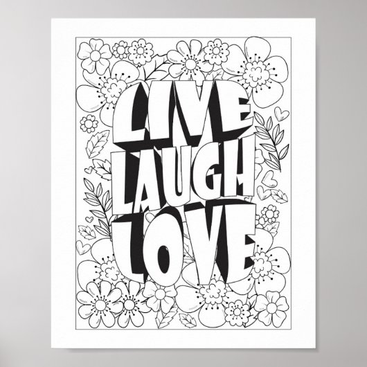 Live-Lachen Liebe Farbe Es selbst Poster (Vorne)