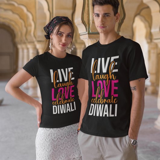 Live-Lachen Liebe feiert Diwali T-Shirt