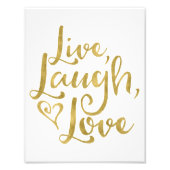 Live, Lachen, Liebe Fotodruck (Vorne)