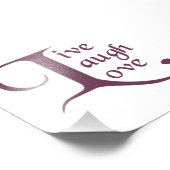 Live, Lachen, Liebe Fotodruck (Ecke)