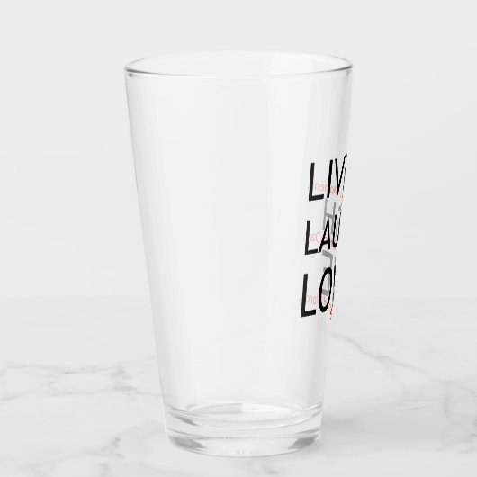Live-Lachen-Liebe Glas (Rechts)
