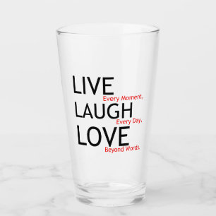 Live-Lachen-Liebe Glas
