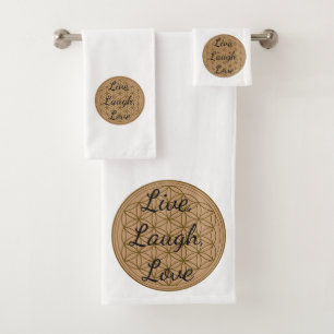 "Live, lachen, Liebe" HandtuchSet Badhandtuch Set
