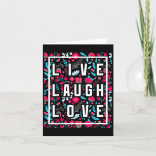 Live-Lachen Liebe Inspiration Cooler Motivierend F Karte