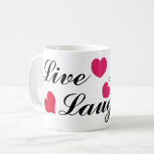 Live, Lachen, Liebe Kaffeetasse (Vorderseite Links)
