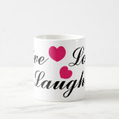 Live, Lachen, Liebe Kaffeetasse (Mittel)