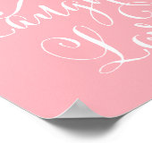 Live, Lachen, Liebe - Kunstdruck - rosa Poster (Ecke)