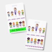 Live ~ Lachen ~ Liebe ~ Lehren Ausweis (Vorder- & Rückseite)