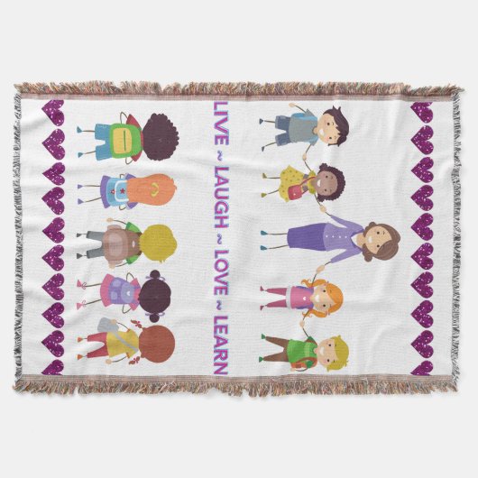 Live ~ Lachen ~ Liebe ~ Lehren Decke (Vorderseite)