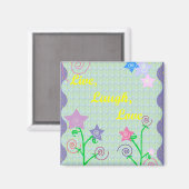 Live, Lachen, Liebe Magnet (Vorderseite/Rückseite)