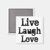 Live, Lachen, Liebe Magnet (Vorderseite/Rückseite)