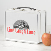 Live, Lachen, Liebe  Metall Brotdose (Beispiel)