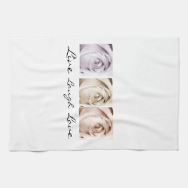 Live, Lachen, Liebe mit Blumen Küchentuch