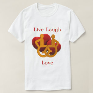 Live-Lachen-Liebe mit Rollstuhlherzen T-Shirt