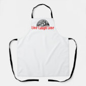 Live, Lachen, Liebe mit Skull Funny Schürze (Vorderseite)