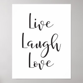 Live-Lachen-Liebe, Motivierend, Inspiration Poster