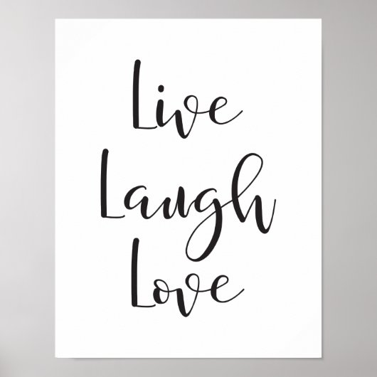 Live-Lachen-Liebe, Motivierend, Inspiration Poster (Vorne)