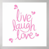 Live-Lachen Liebe Motivierend Zitat Poster (Vorne)
