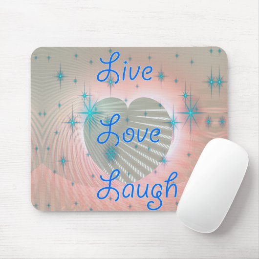 Live, Lachen, Liebe Mousepad (Mit Mouse)