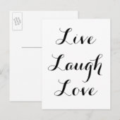 Live - Lachen - Liebe Postkarte (Vorne/Hinten)