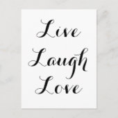 Live - Lachen - Liebe Postkarte (Vorderseite)