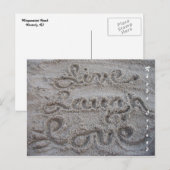 Live, Lachen, Liebe Postkarte (Vorne/Hinten)