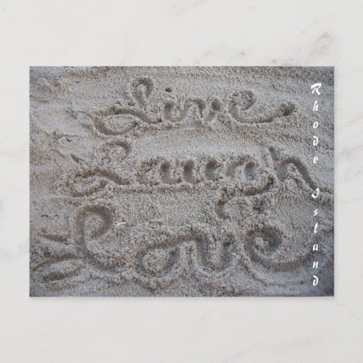 Live, Lachen, Liebe Postkarte (Vorderseite)
