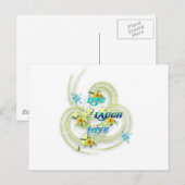 Live, Lachen, Liebe Postkarte (Vorne/Hinten)