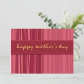 Live-Lachen Liebe Rosa Muttertag Einladung (Stehend Vorderseite)