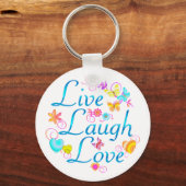 Live, Lachen, Liebe Schlüsselanhänger (Vorderseite)
