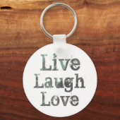 Live, Lachen, Liebe Schlüsselkette Schlüsselanhänger (Vorderseite)