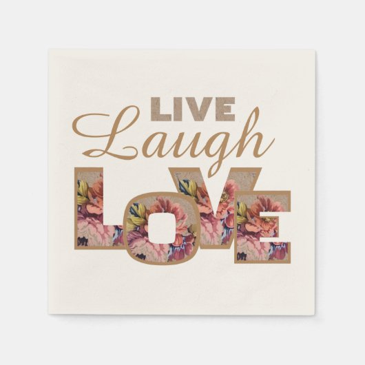 Live, Lachen, Liebe Serviette (Vorderseite)