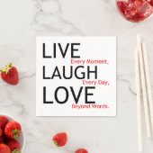 Live-Lachen-Liebe Serviette (Beispiel)