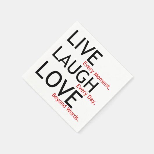 Live-Lachen-Liebe Serviette (Ecke)