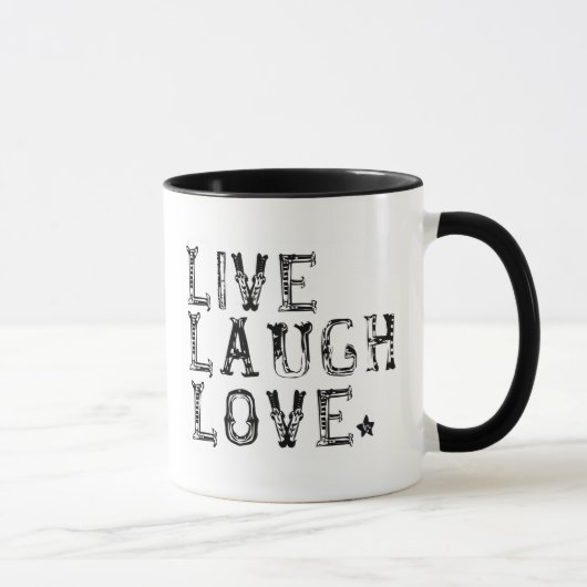 Live, Lachen, Liebe Tasse (Rechts)