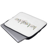 Live, Lachen, Liebe-Wörter Laptopschutzhülle (Vorne Knopf)