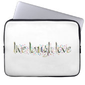 Live, Lachen, Liebe-Wörter Laptopschutzhülle (Vorderseite)
