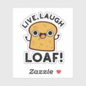 Live, lachen, Loaf Funny Broad Pub Aufkleber (Blatt)