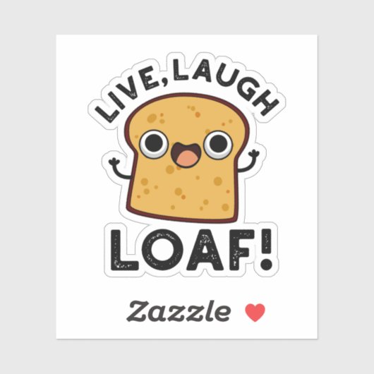 Live, lachen, Loaf Funny Broad Pub Aufkleber (Blatt)