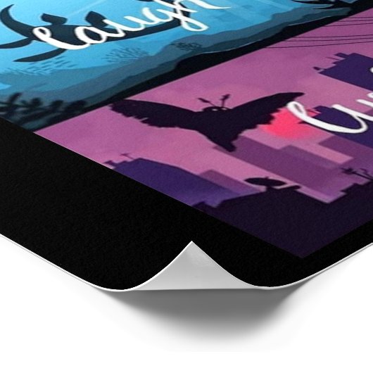 Live, Lachen, Lurk Cryptid Style Poster (Ecke)