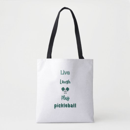 Live, Lachen, Pickleball spielen Tasche (Vorderseite)