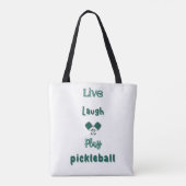 Live, Lachen, Pickleball spielen Tasche (Rückseite)