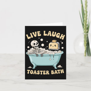 Live Lachen Toaster Th Lustiger Skelett-Meme Dunkl Karte