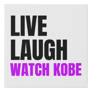 Live-Lachen und Kobe Bryant Künstlicher Leinwanddruck