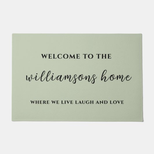 Live-Lachen und Liebe-Typografie Fußmatte (Vorderseite)
